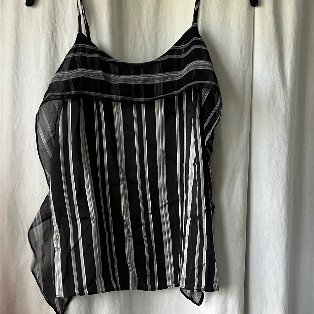 BCBGeneration Black and White Striped Camisole
